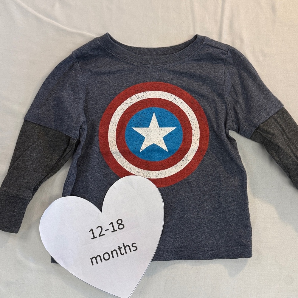 Old Navy - Captain America Kids Long Sleeve Shirt